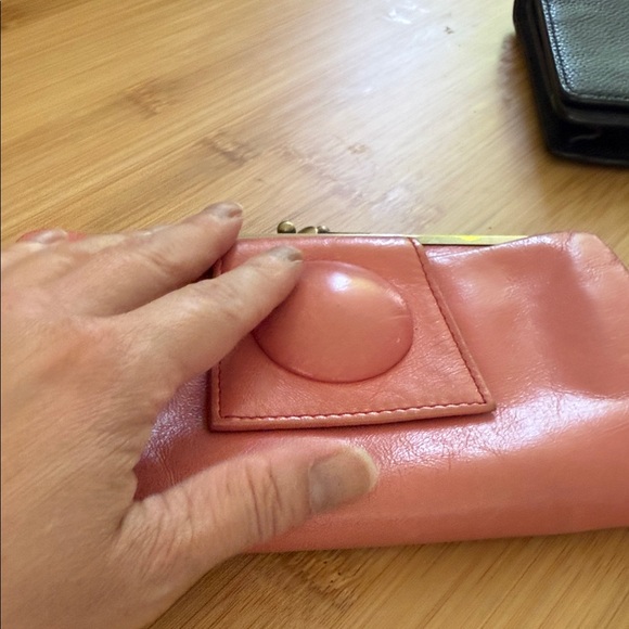 HOBO Pink Leather Frame-Clasp Wallet - Picture 3 of 15